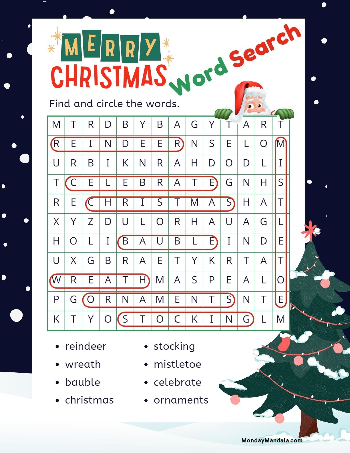18 Christmas Word Searches Free PDF Printables 
