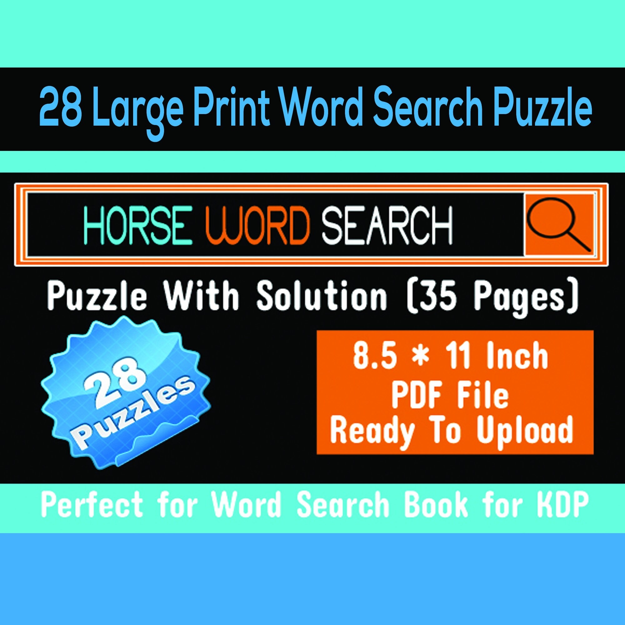 28 Large Print Horse Word Search Puzzles For Seniors U0026 Adults KDP Interior Etsy 28 Large Print Horse Word Search Puzzles For Seniors U0026 Adults KDP Interior Etsy