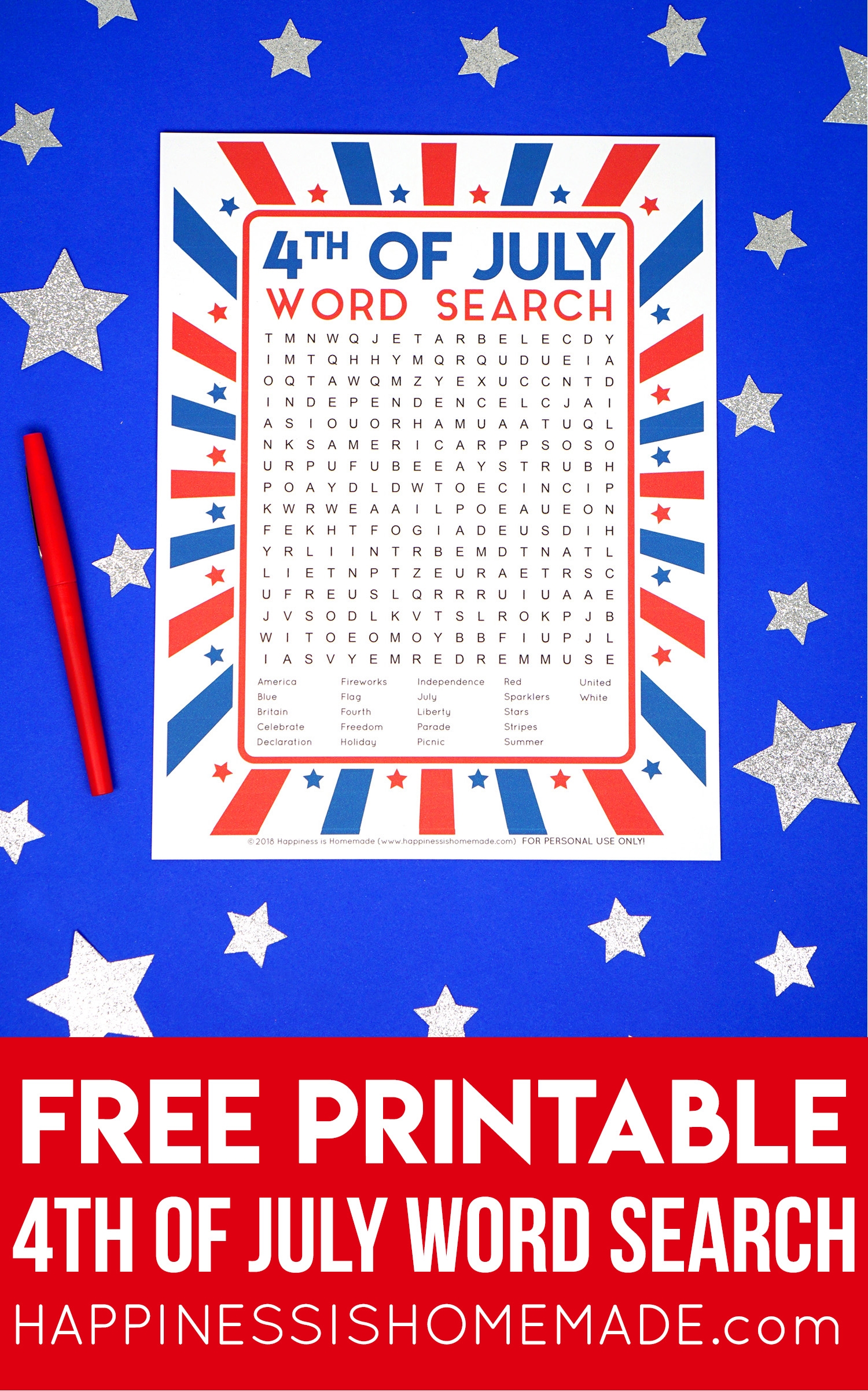 4th Of July Word Search Free Printable Happiness Is Homemade 4th Of July Word Search Free Printable Happiness Is Homemade