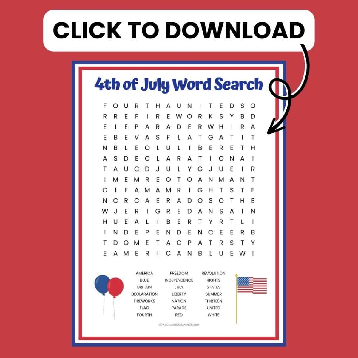 Printable Fourth Of July Word Search Printable Fourth Of July Word Search