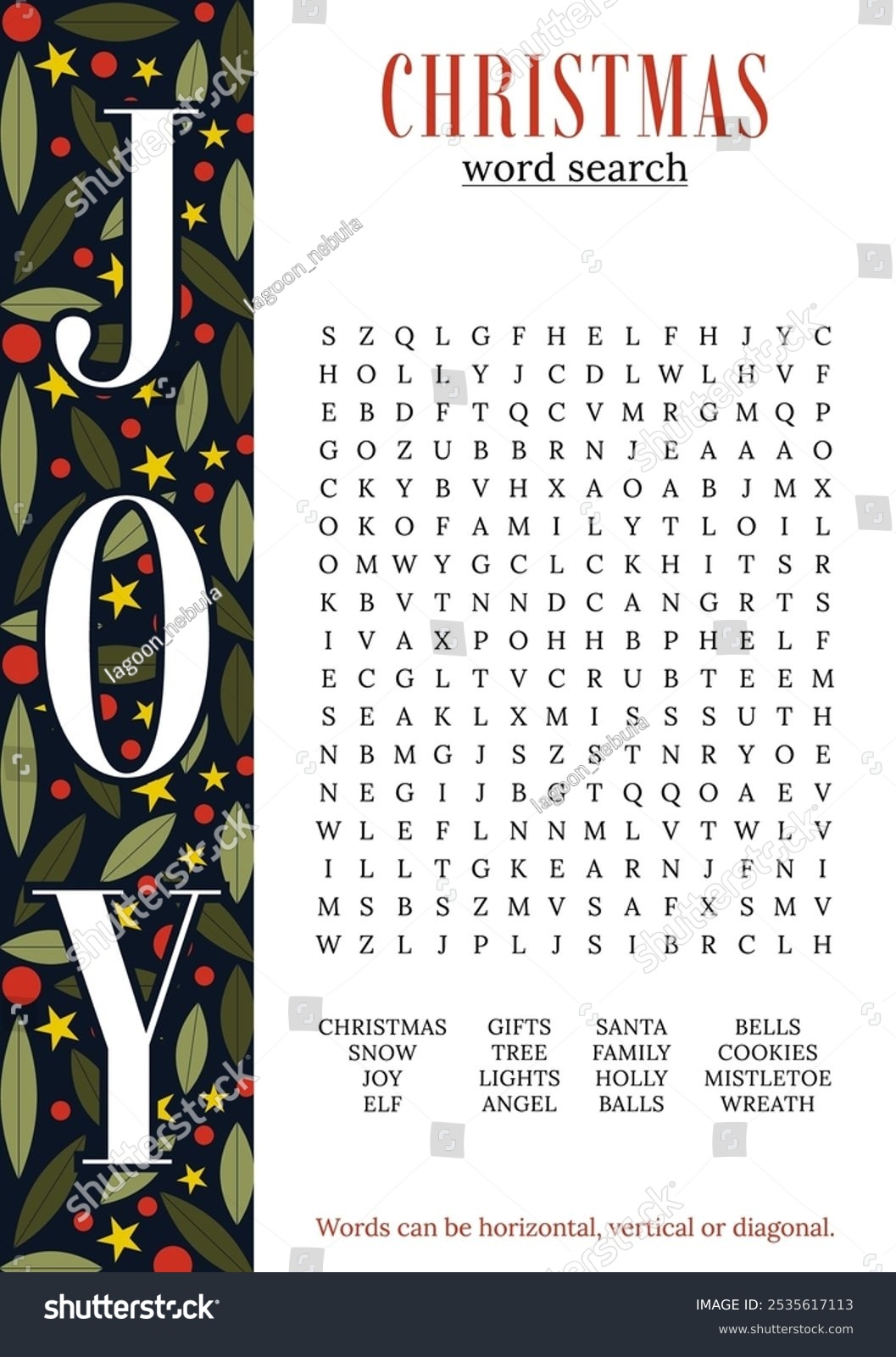 Christmas Games Word Search Free Printable