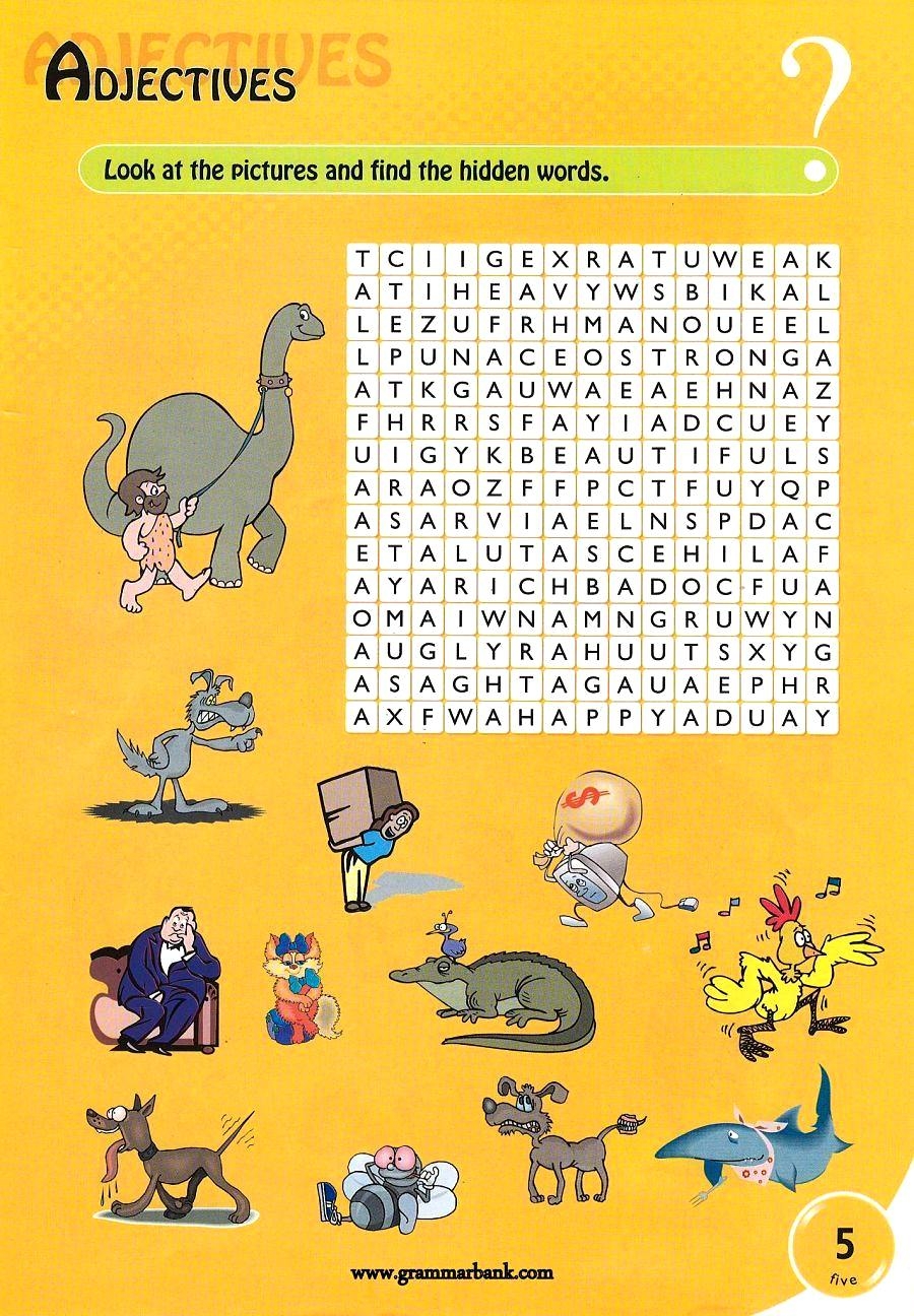 Adjectives WordSearch For Kids Adjectives WordSearch For Kids