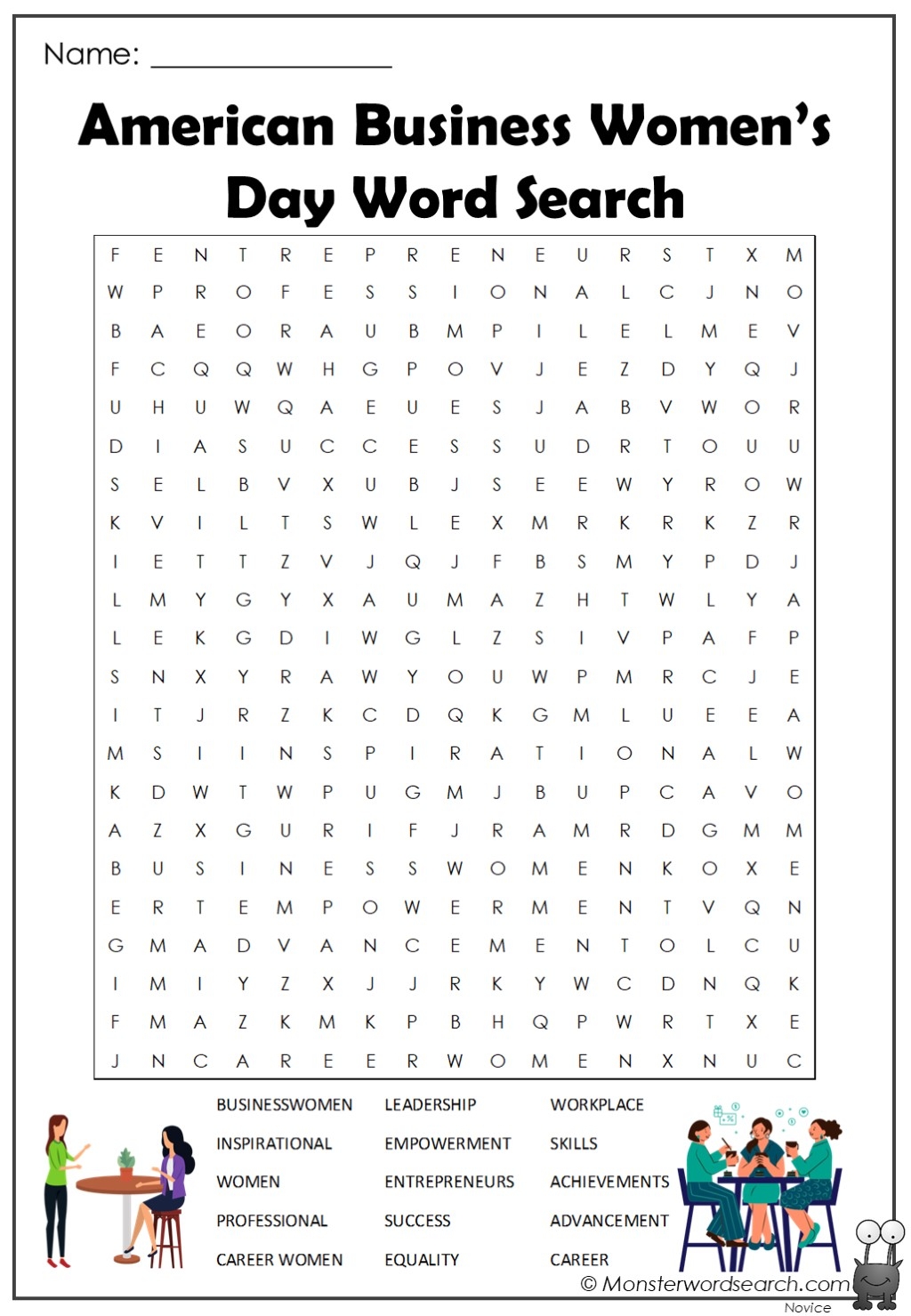Women's Day Word Search Printable