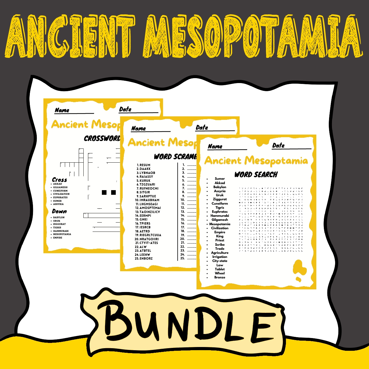 Mesopotamia Word Search Printable Mesopotamia Word Search Printable