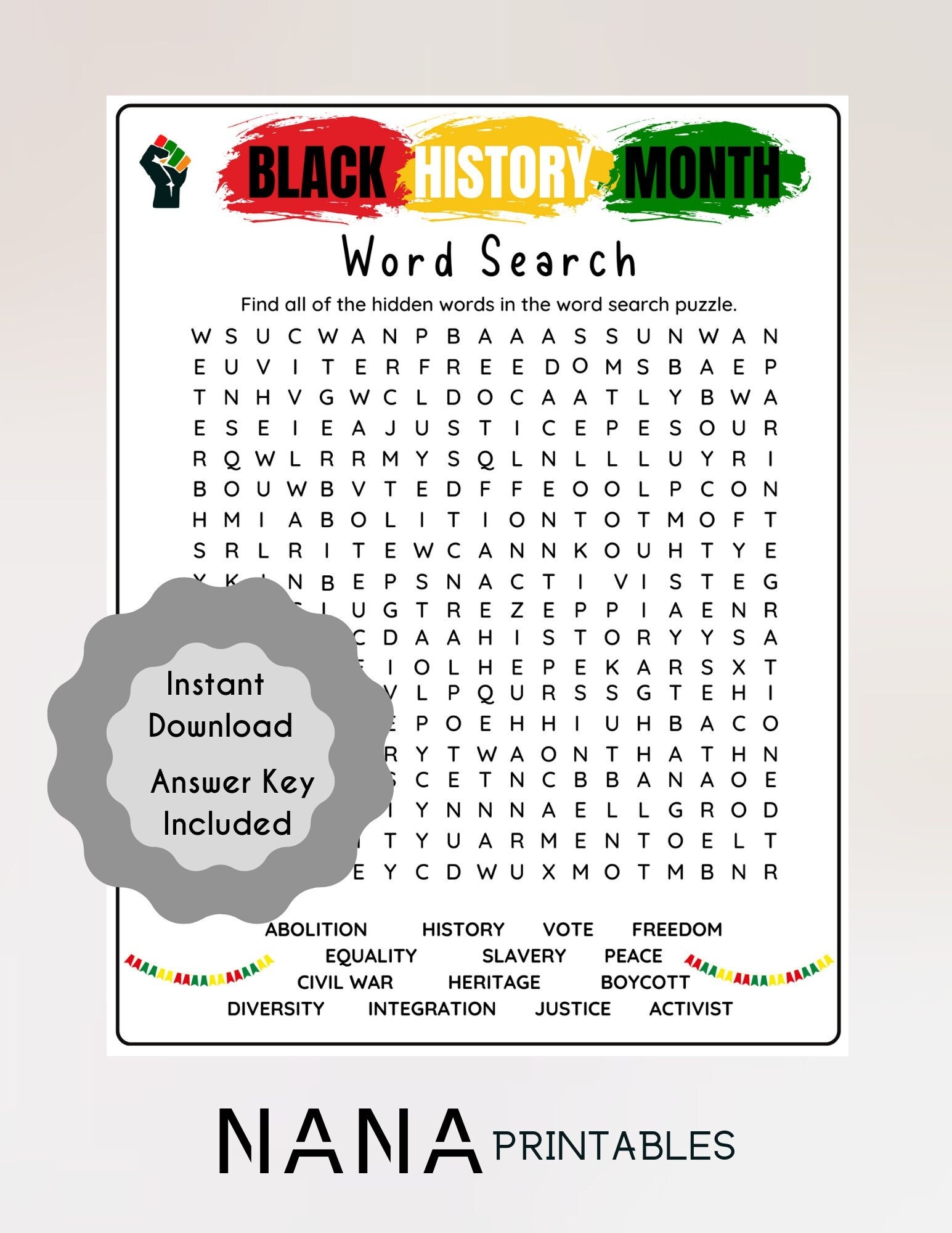 Black History Word Search Game Fun Educational Game Kids Black History Month African American History School Quiz Kids instant Download Etsy Black History Word Search Game Fun Educational Game Kids Black History Month African American History School Quiz Kids instant Download Etsy