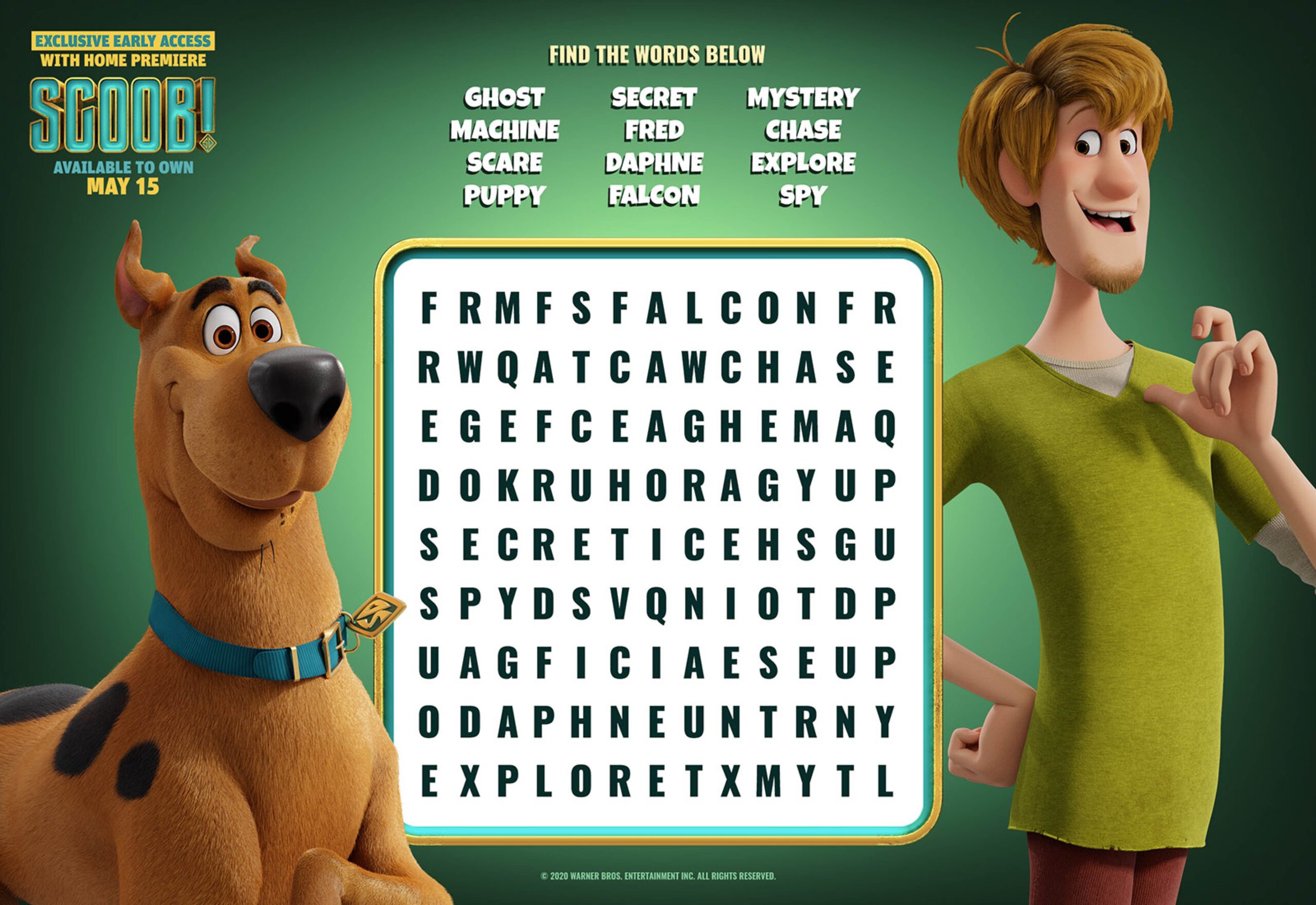 Scooby Doo Word Search Printable