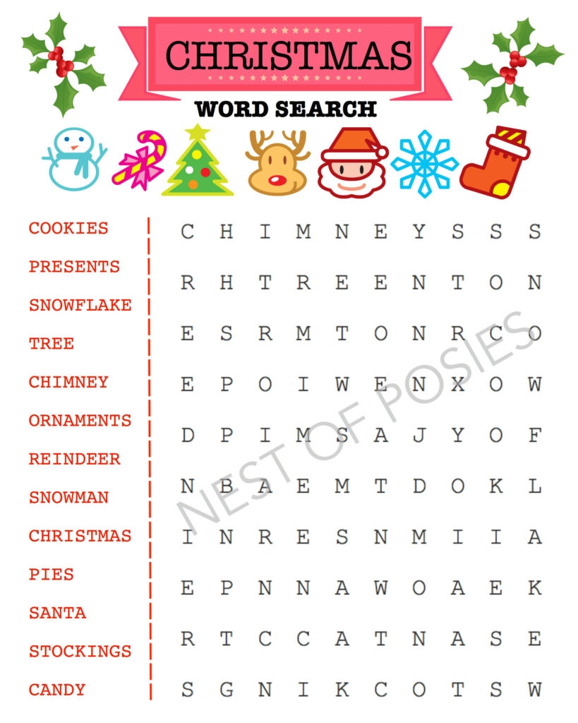 Christmas Word Search Puzzles Free Printable Christmas Word Search Puzzles Free Printable