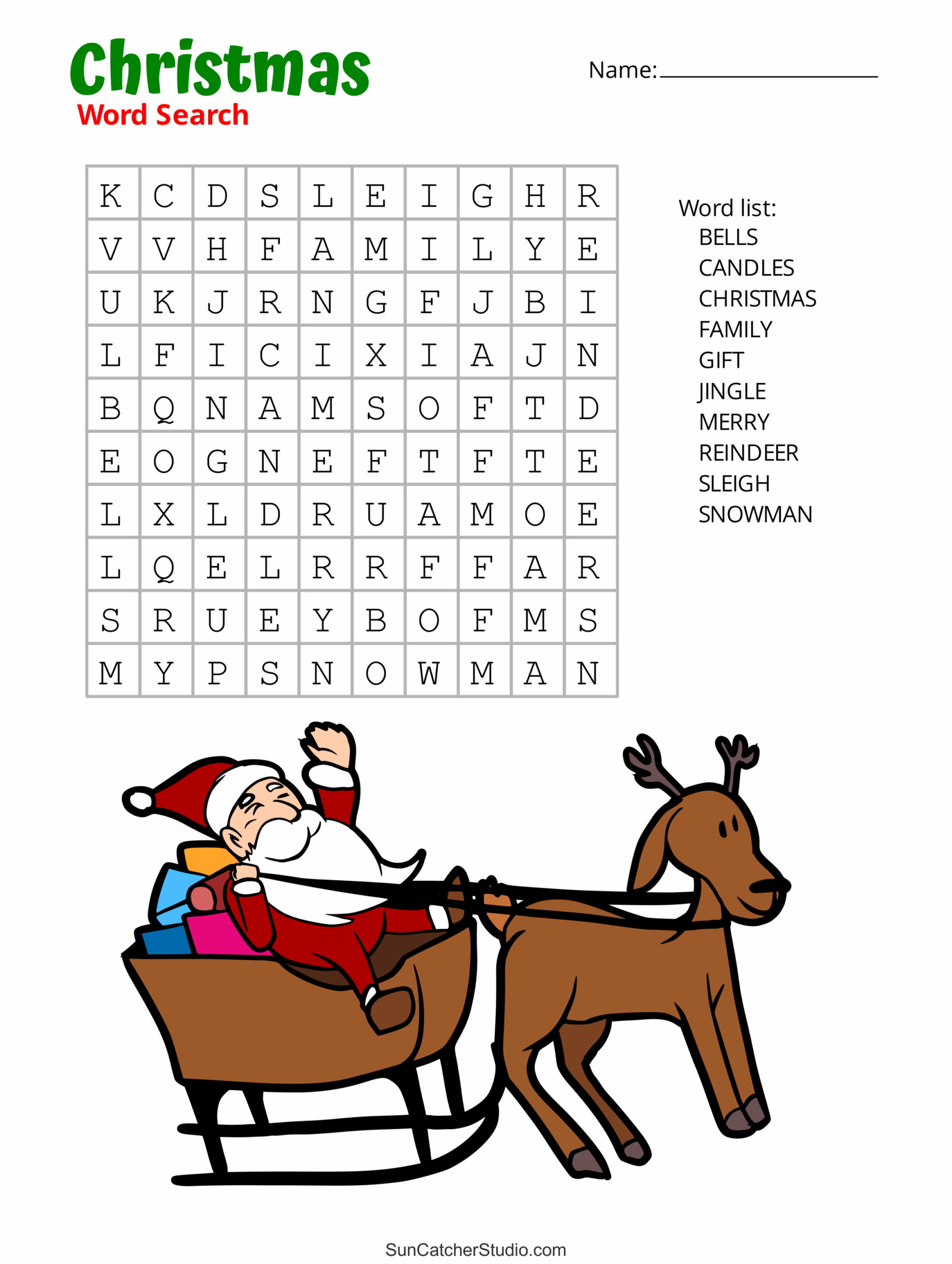 Christmas Word Search Free Printable PDF Puzzles Free 