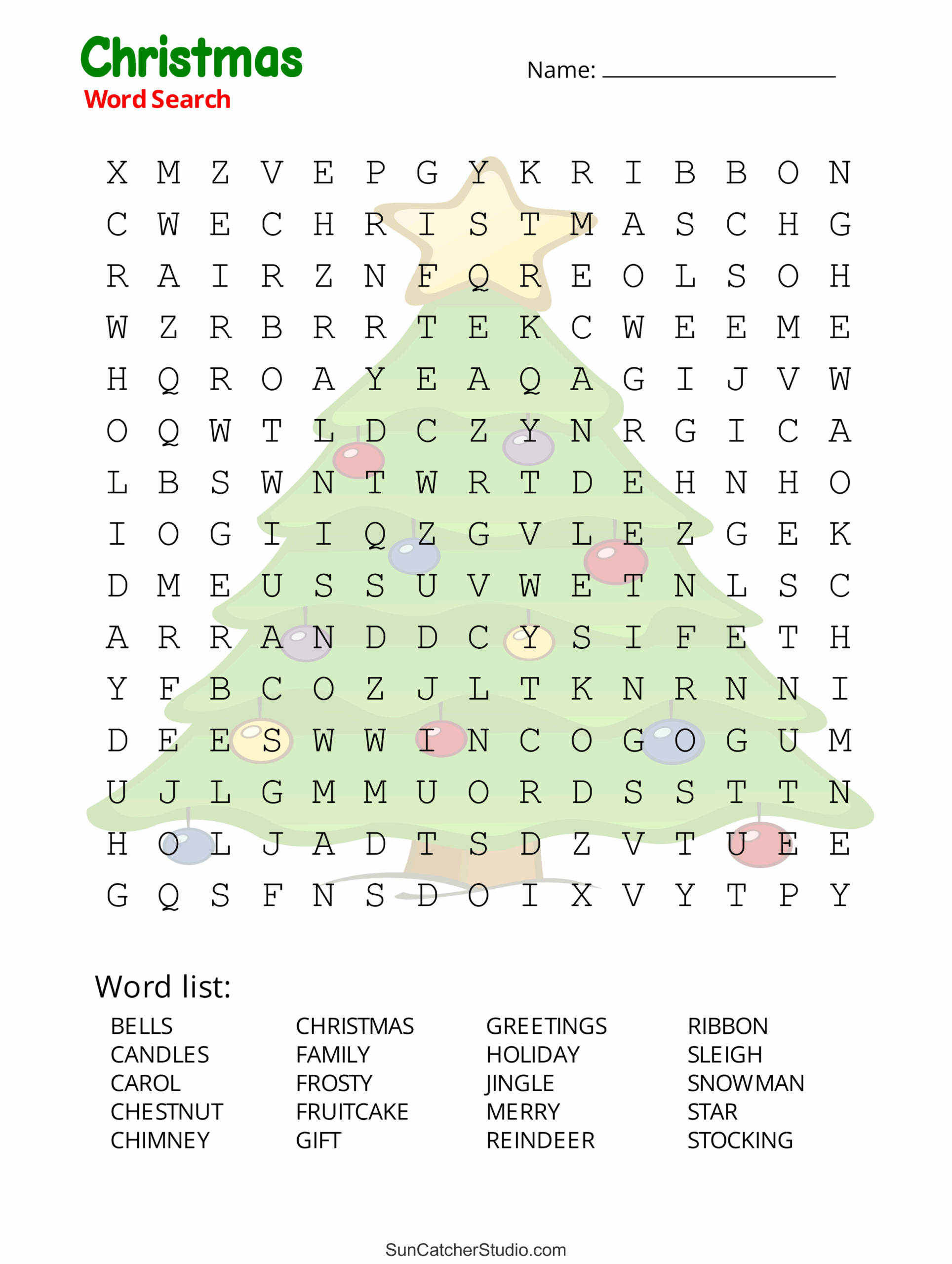 Printable Christian Christmas Word Search Printable Christian Christmas Word Search