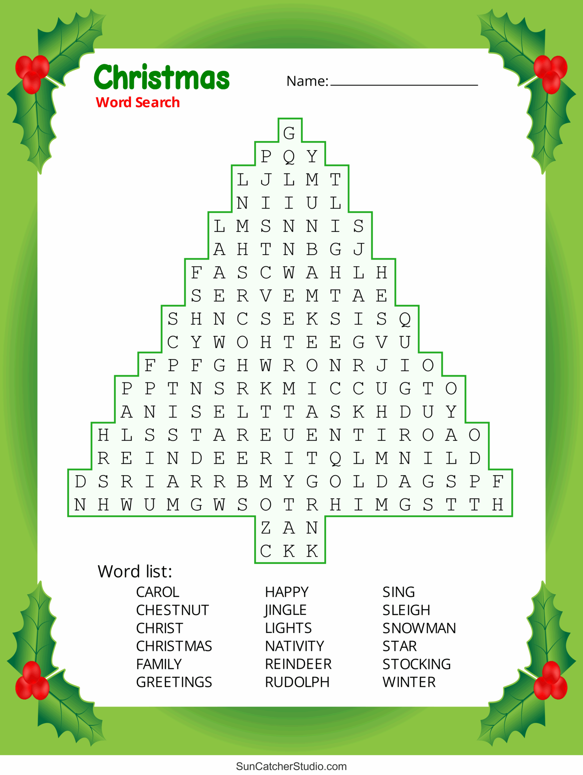 Word Search For Kids Printable Christmas Word Search For Kids Printable Christmas