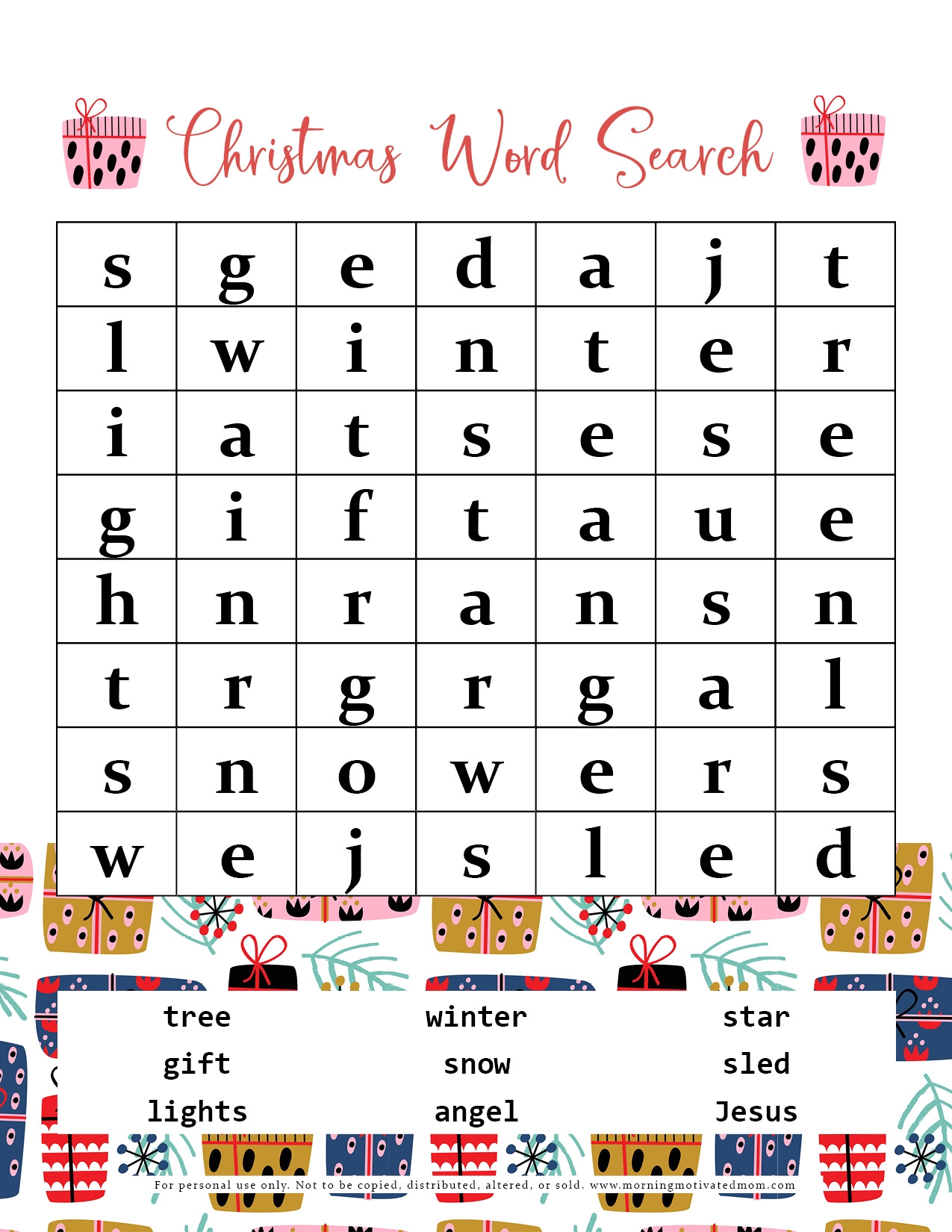 Christmas Word Search Printable Morning Motivated Mom Christmas Word Search Printable Morning Motivated Mom