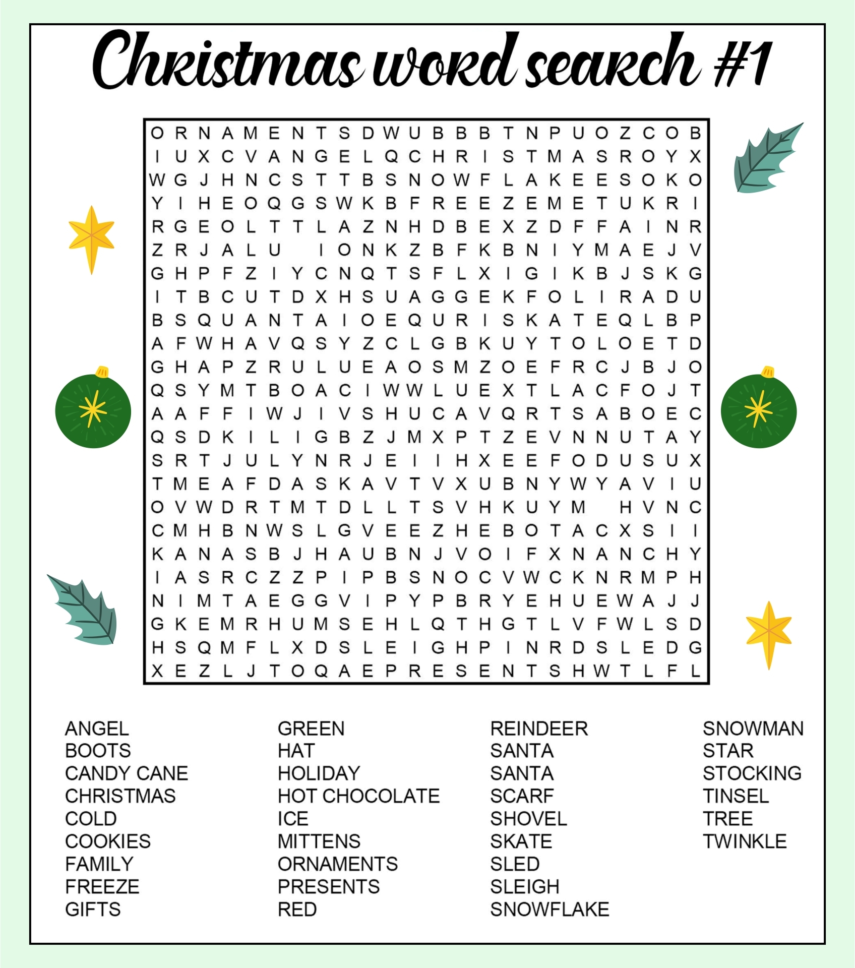 Christmas Word Searches 25 Free Printables Printabulls Worksheets Library Christmas Word Searches 25 Free Printables Printabulls Worksheets Library
