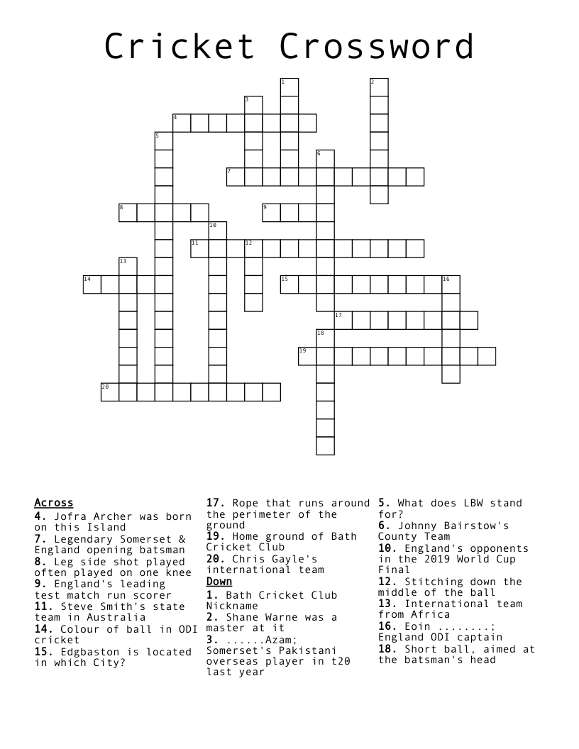 Cricket Word Search WordMint Cricket Word Search WordMint