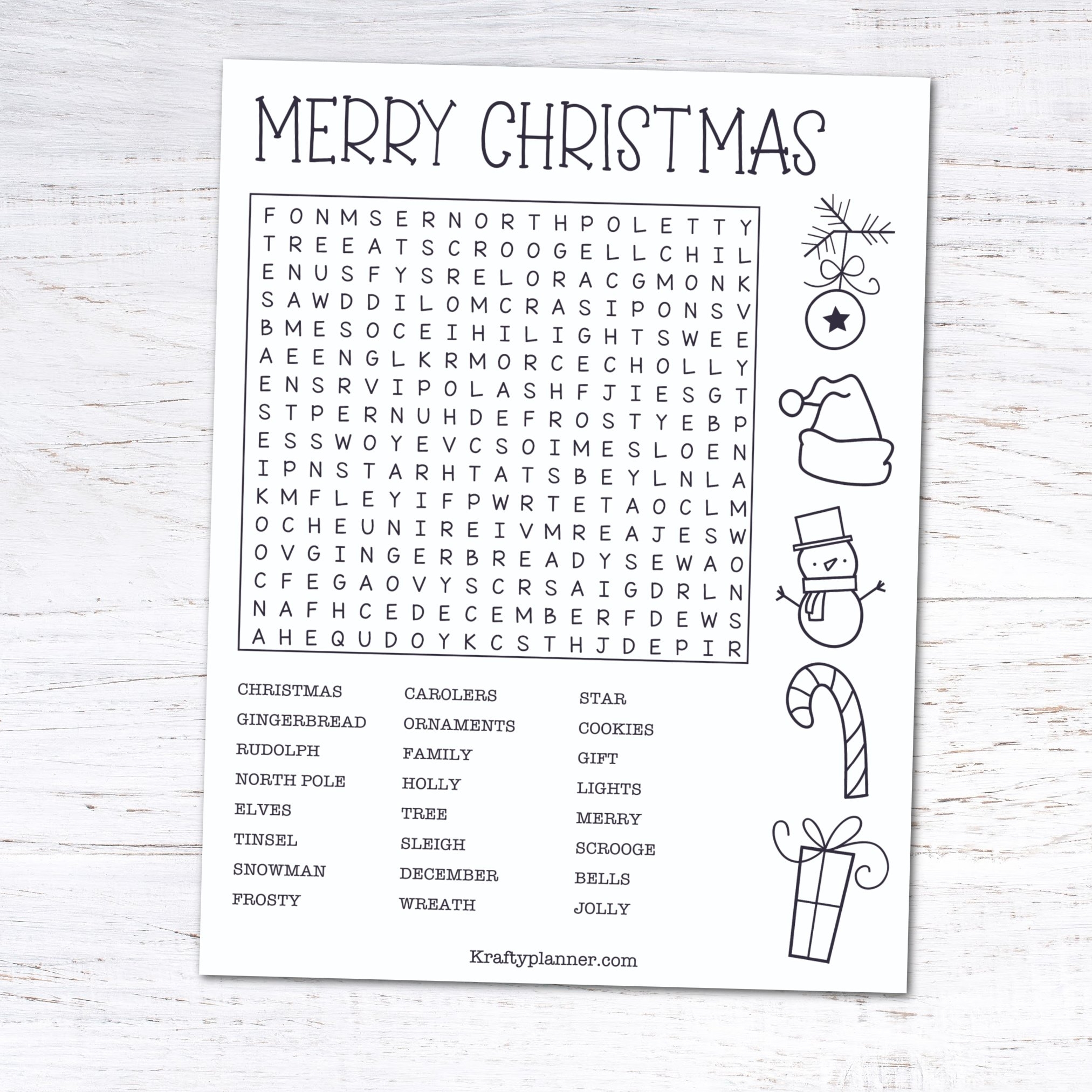Printable Word Searches For Adults Christmas