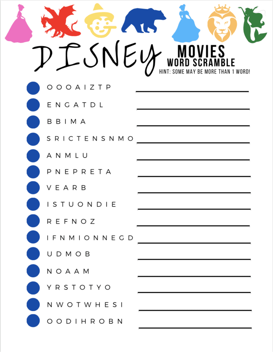 Encanto Word Search Printable