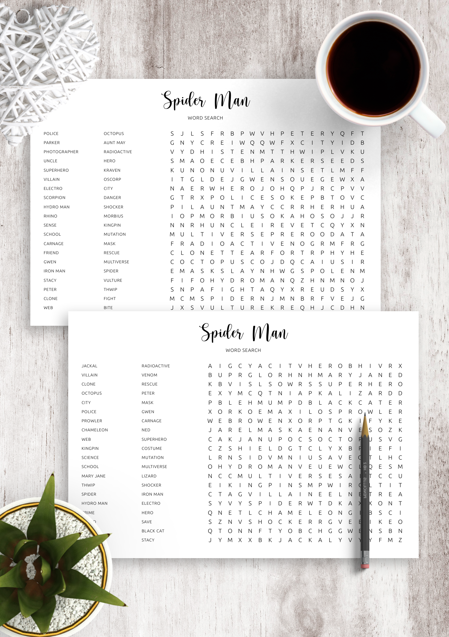 Spiderman Word Search Printable Spiderman Word Search Printable