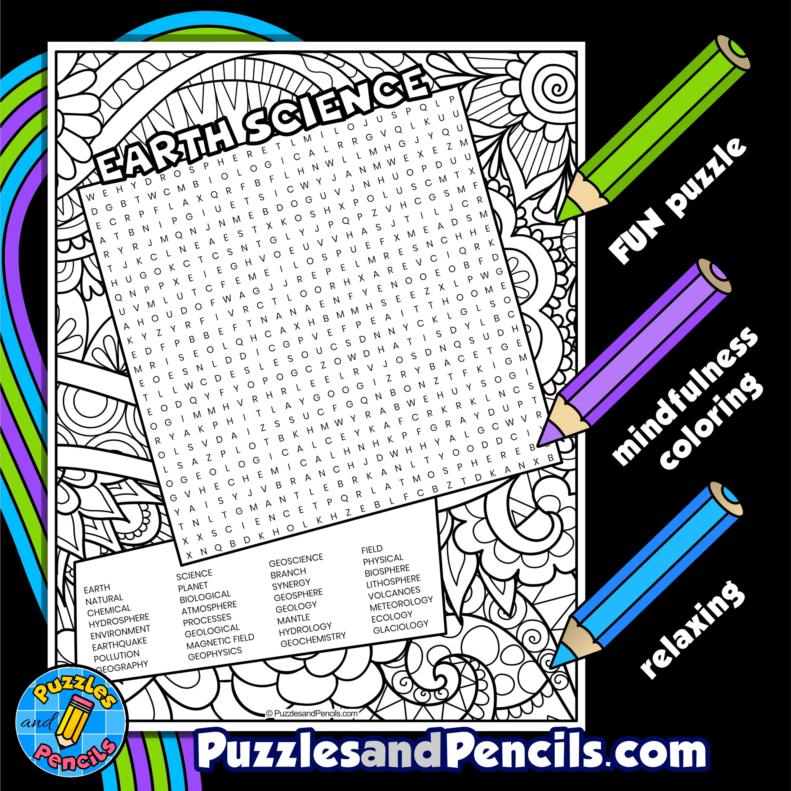Earth Science Word Search Puzzle With Coloring Environment Wordsearch Made By Teachers Earth Science Word Search Puzzle With Coloring Environment Wordsearch Made By Teachers
