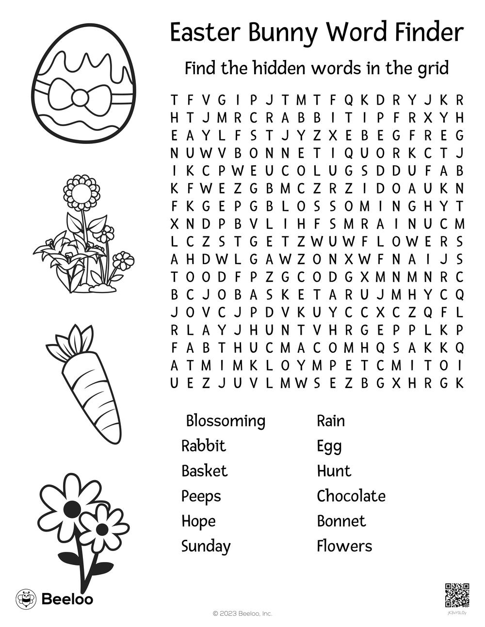 Easter Bunny Word Finder Beeloo Printable Crafts And Activities For Kids Easter Bunny Word Finder Beeloo Printable Crafts And Activities For Kids