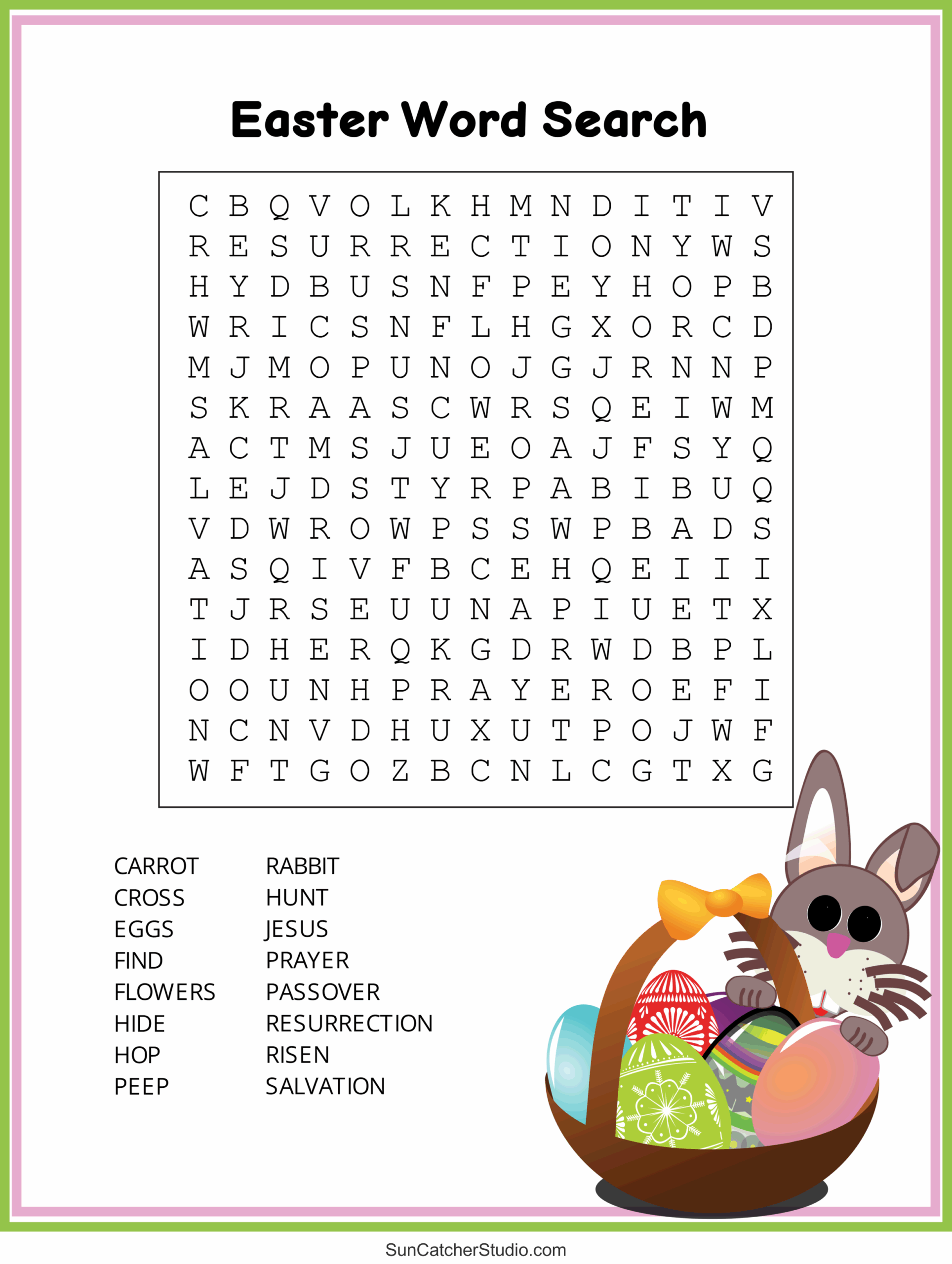Easter Free Printable Word Search Easter Free Printable Word Search