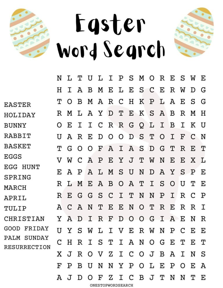 Easter Word Search Puzzle With Answer Sheet Easter Games Easter Activities Holidays