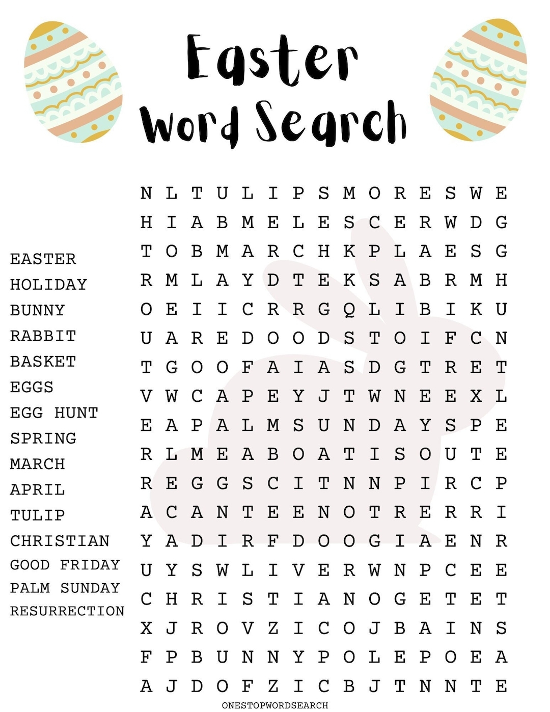 Easter Word Search Puzzle With Answer Sheet Easter Games Easter Activities Holidays Etsy Easter Word Search Puzzle With Answer Sheet Easter Games Easter Activities Holidays Etsy