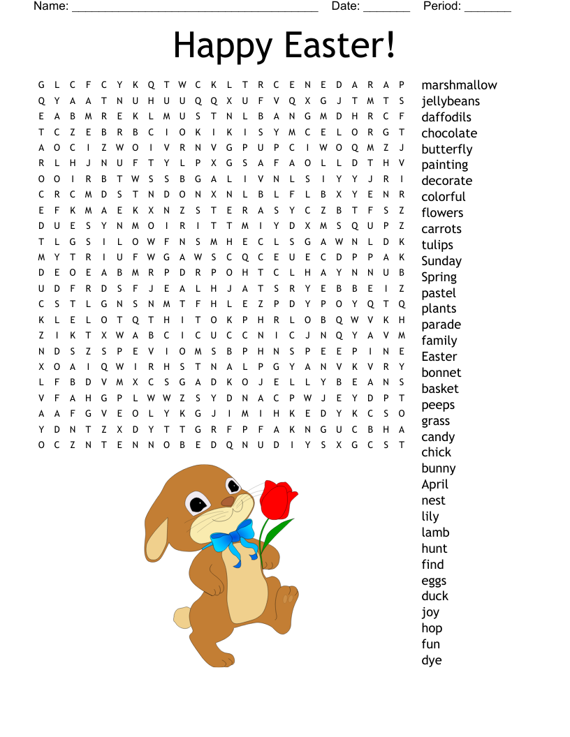 Easter Word Search Printable Hard Easter Word Search Printable Hard