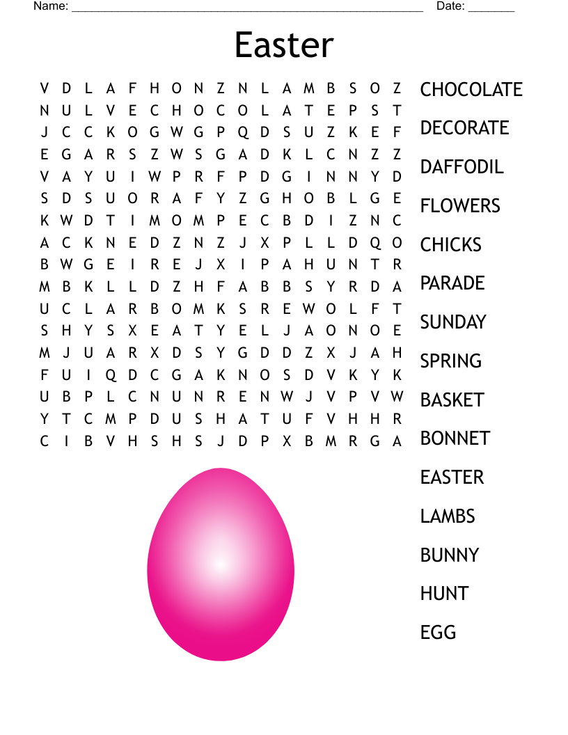 Printable Easter Word Search Hard Printable Easter Word Search Hard