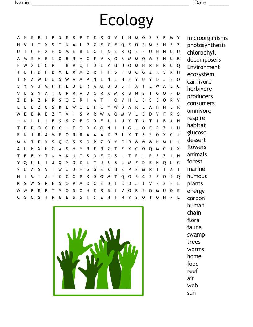 Ecology Word Search WordMint Ecology Word Search WordMint