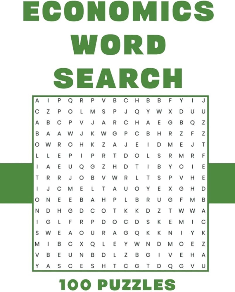 Economics Word Search 100 Puzzles Large Print Word Search With 