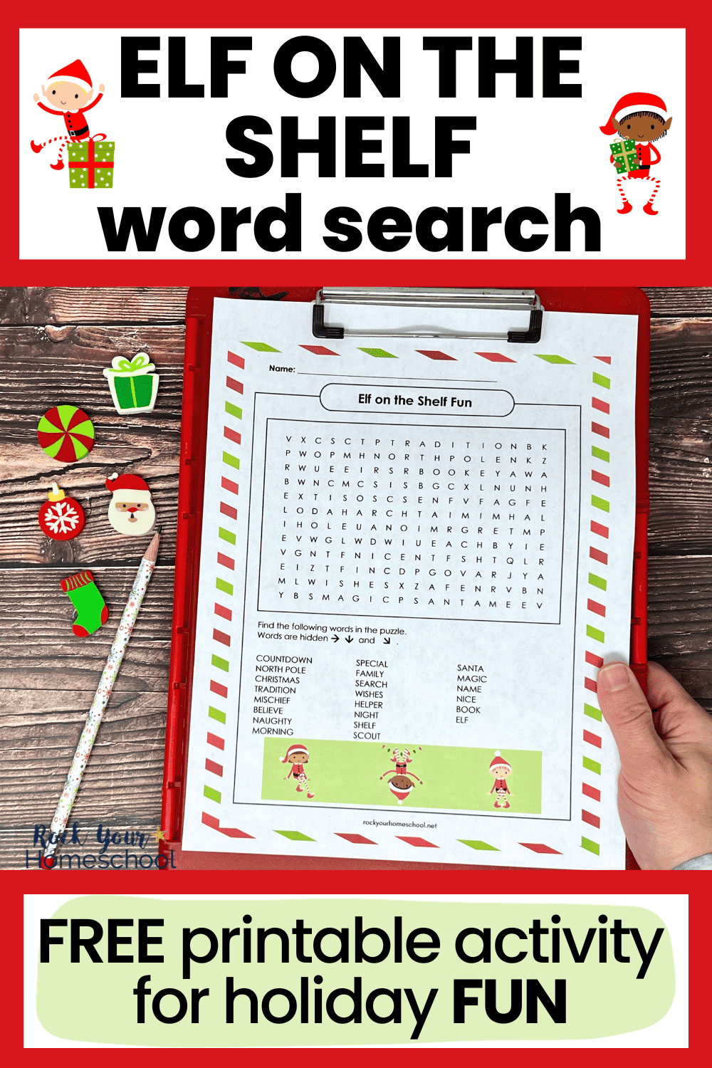 Printable Elf Word Search Printable Elf Word Search