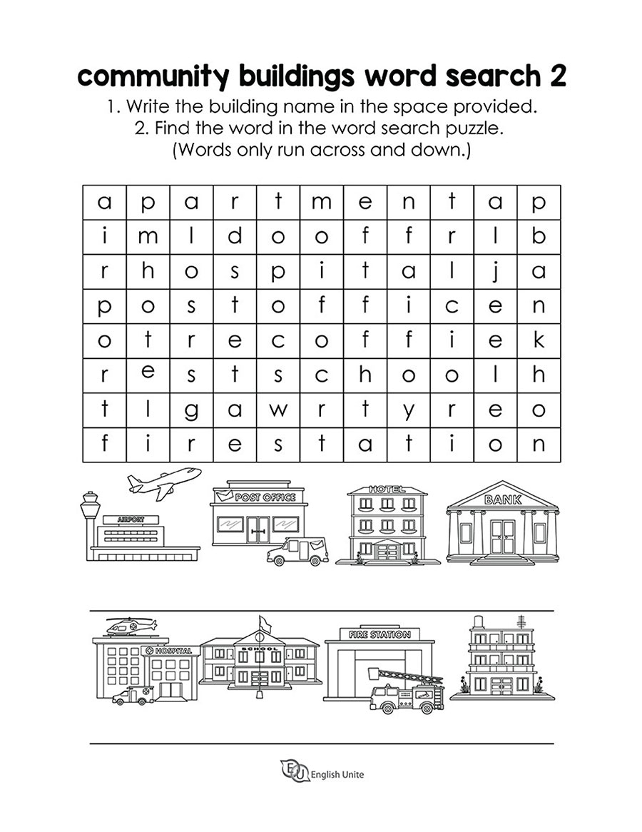 Community Word Search Printable