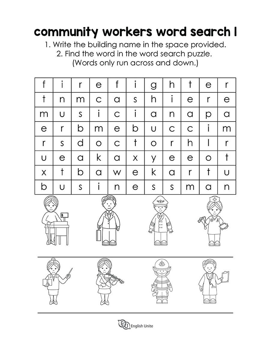 English Unite Community Workers Word Search Puzzle 1 English Unite Community Workers Word Search Puzzle 1