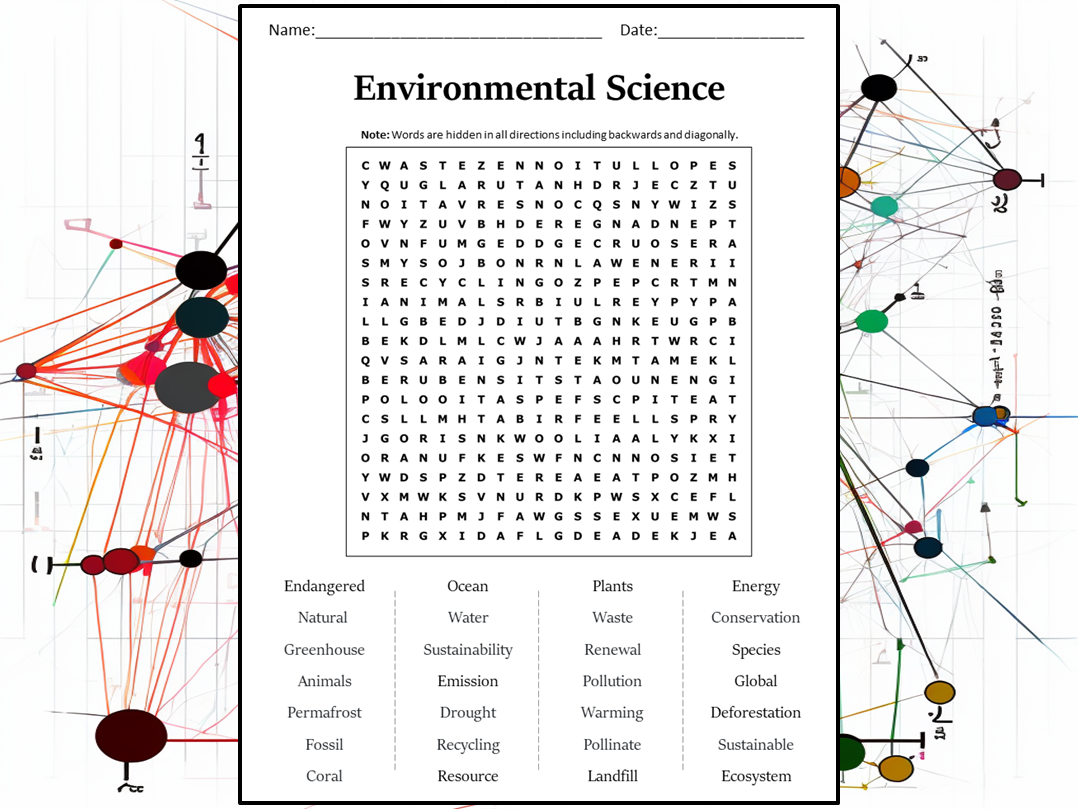 Environmental Science Word Search Printable