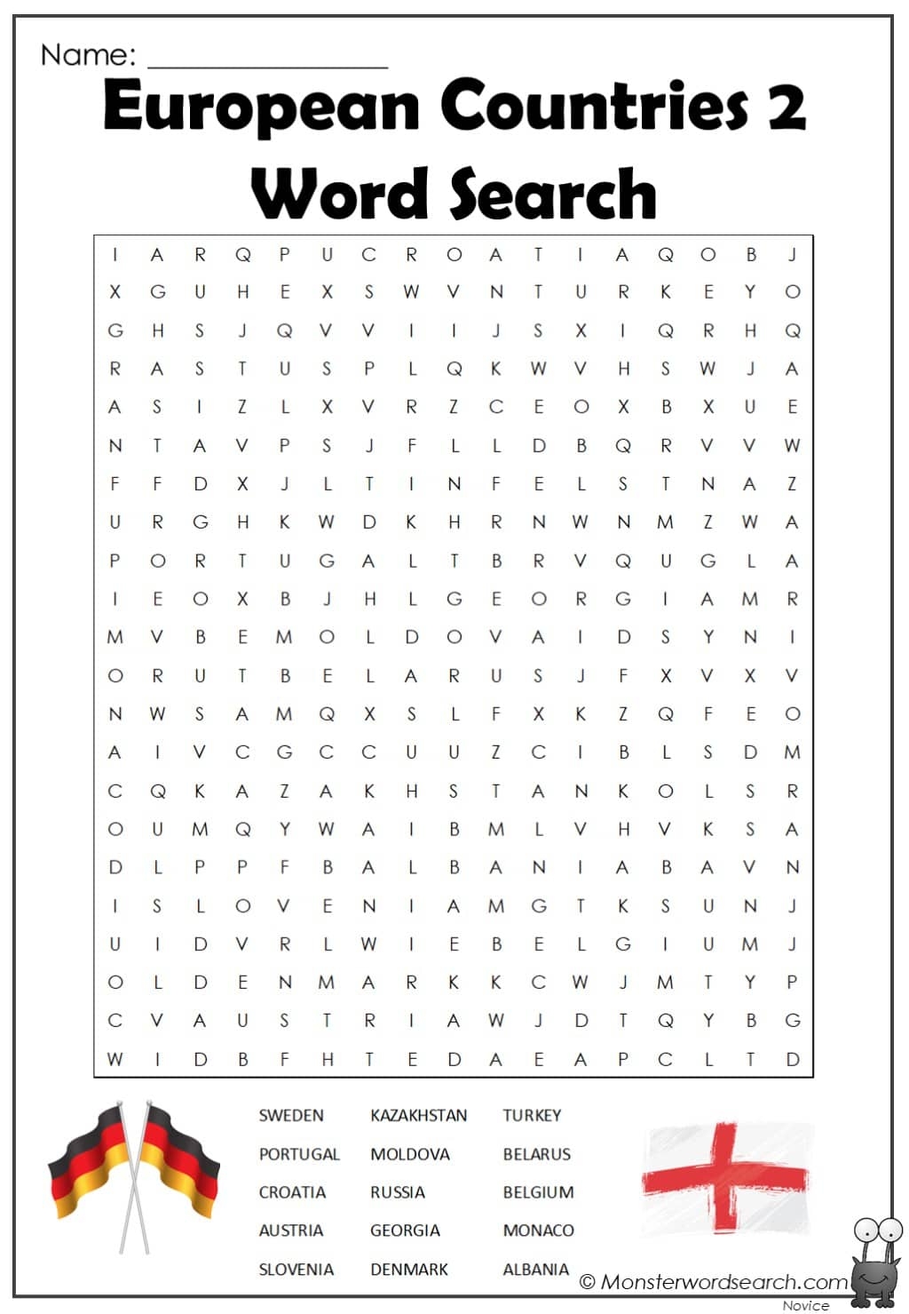 European Countries 2 Word Search Monster Word Search European Countries 2 Word Search Monster Word Search