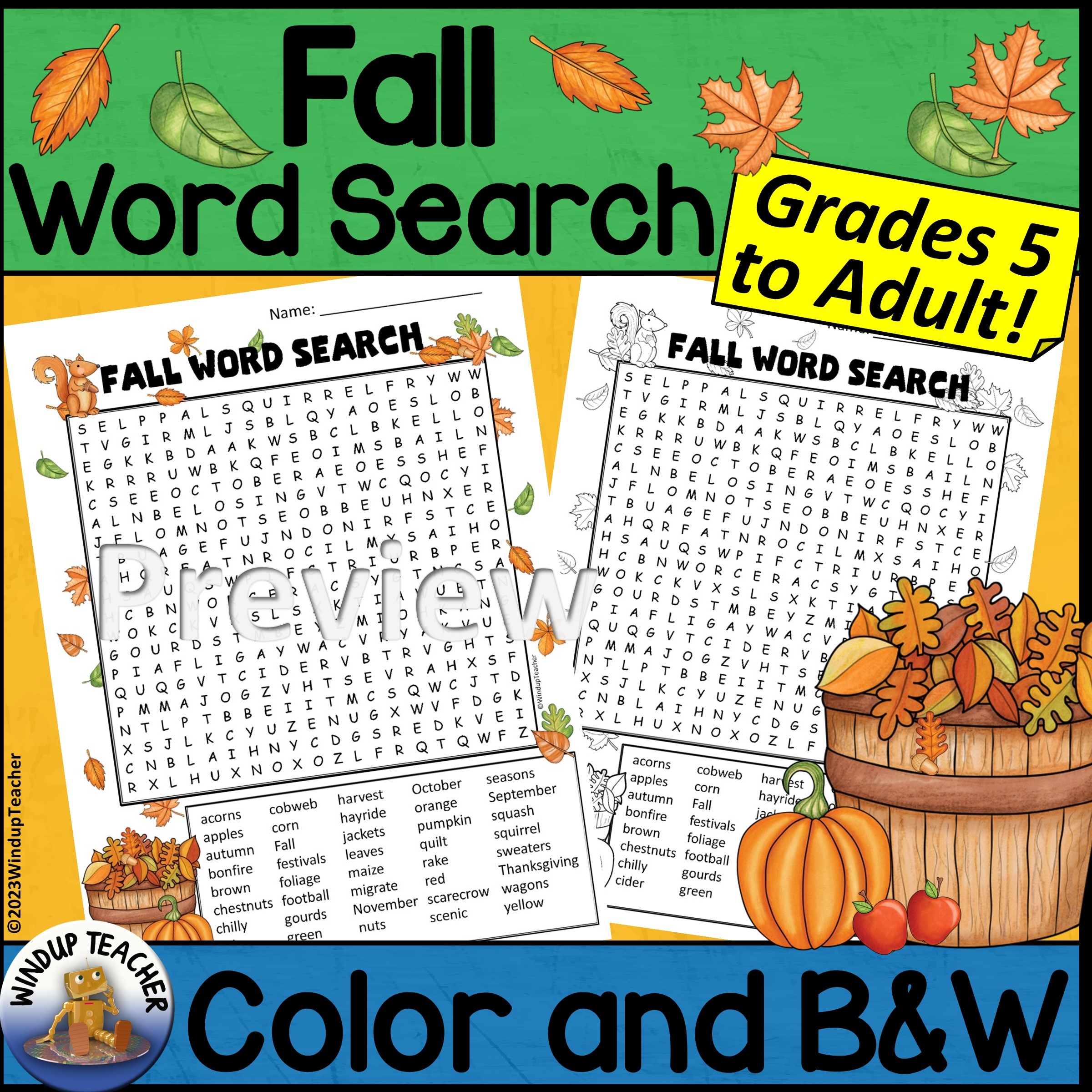 Fall Word Search Activity Printable Hard For Grades 5 To Adult Fall Word Search Activity Printable Hard For Grades 5 To Adult
