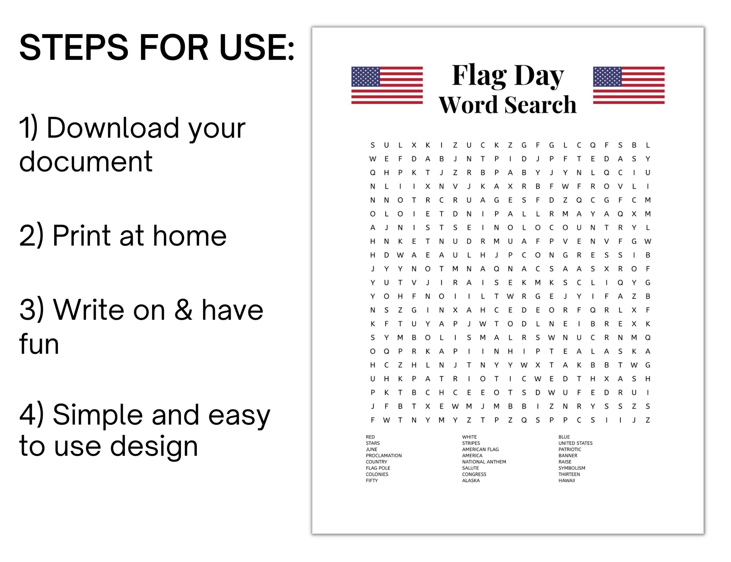 Flag Day Word Search Flag Day Printable Flag Day Activities Word Search Printable Patriotic Games Etsy Flag Day Word Search Flag Day Printable Flag Day Activities Word Search Printable Patriotic Games Etsy