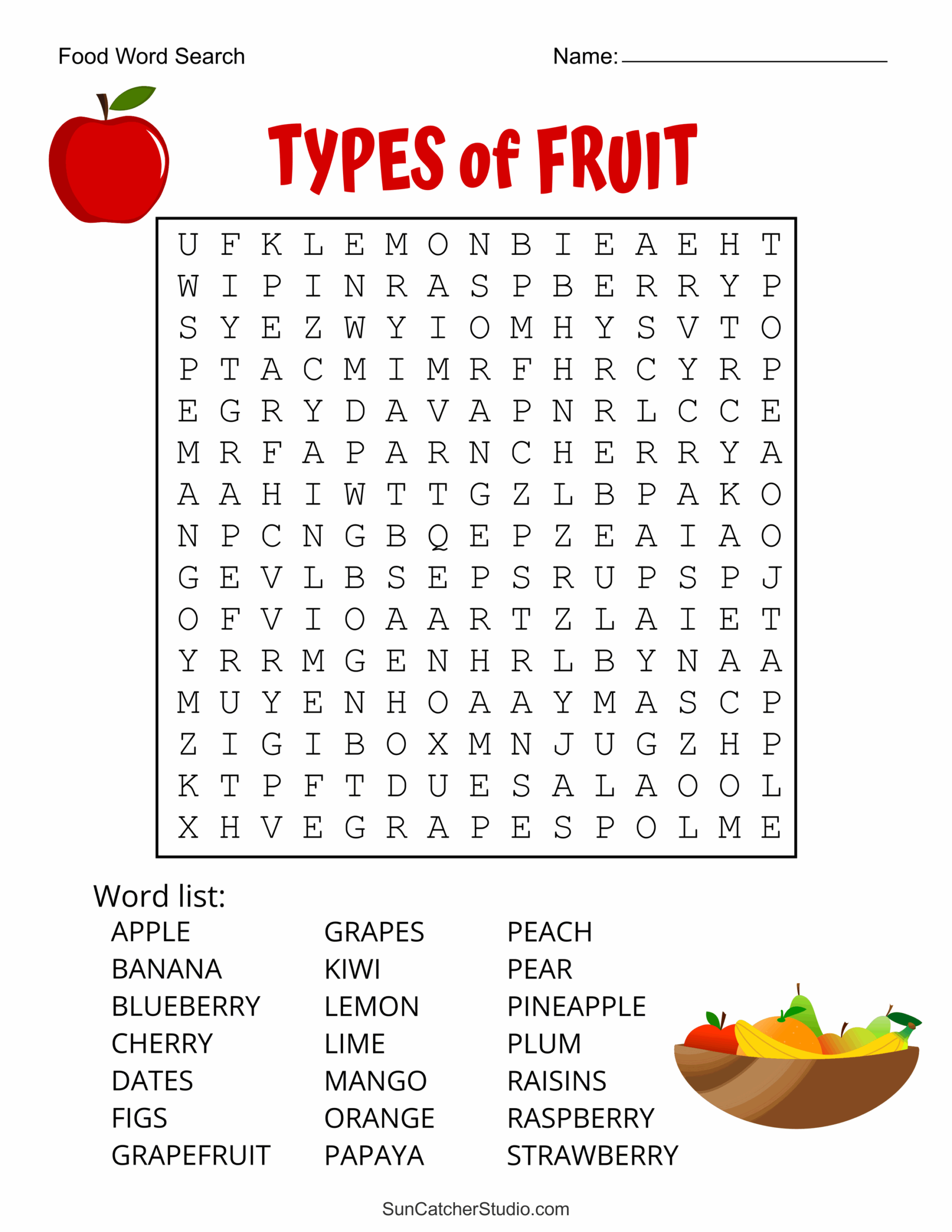 Food Word Search Free Printable Puzzles DIY Projects Patterns Worksheets Library Food Word Search Free Printable Puzzles DIY Projects Patterns Worksheets Library