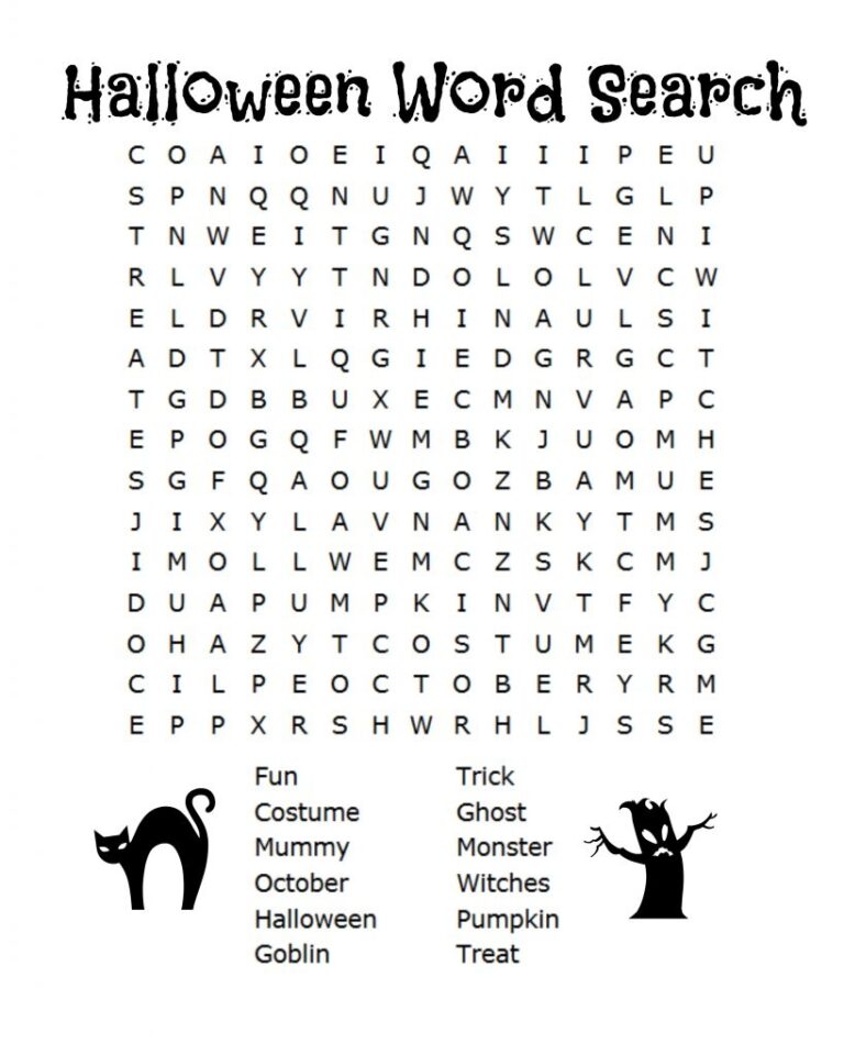 FREE Halloween Word Search U0026 Counting Printables