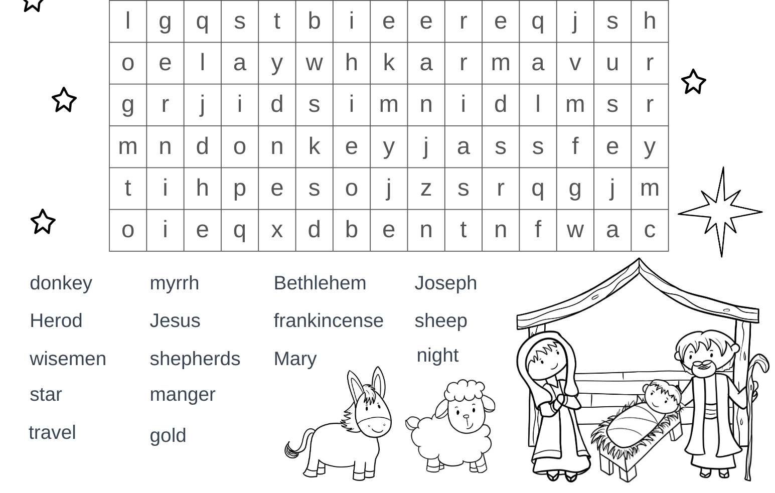 Free Printable Christmas Nativity Word Search Out Upon The Waters Free Printable Christmas Nativity Word Search Out Upon The Waters