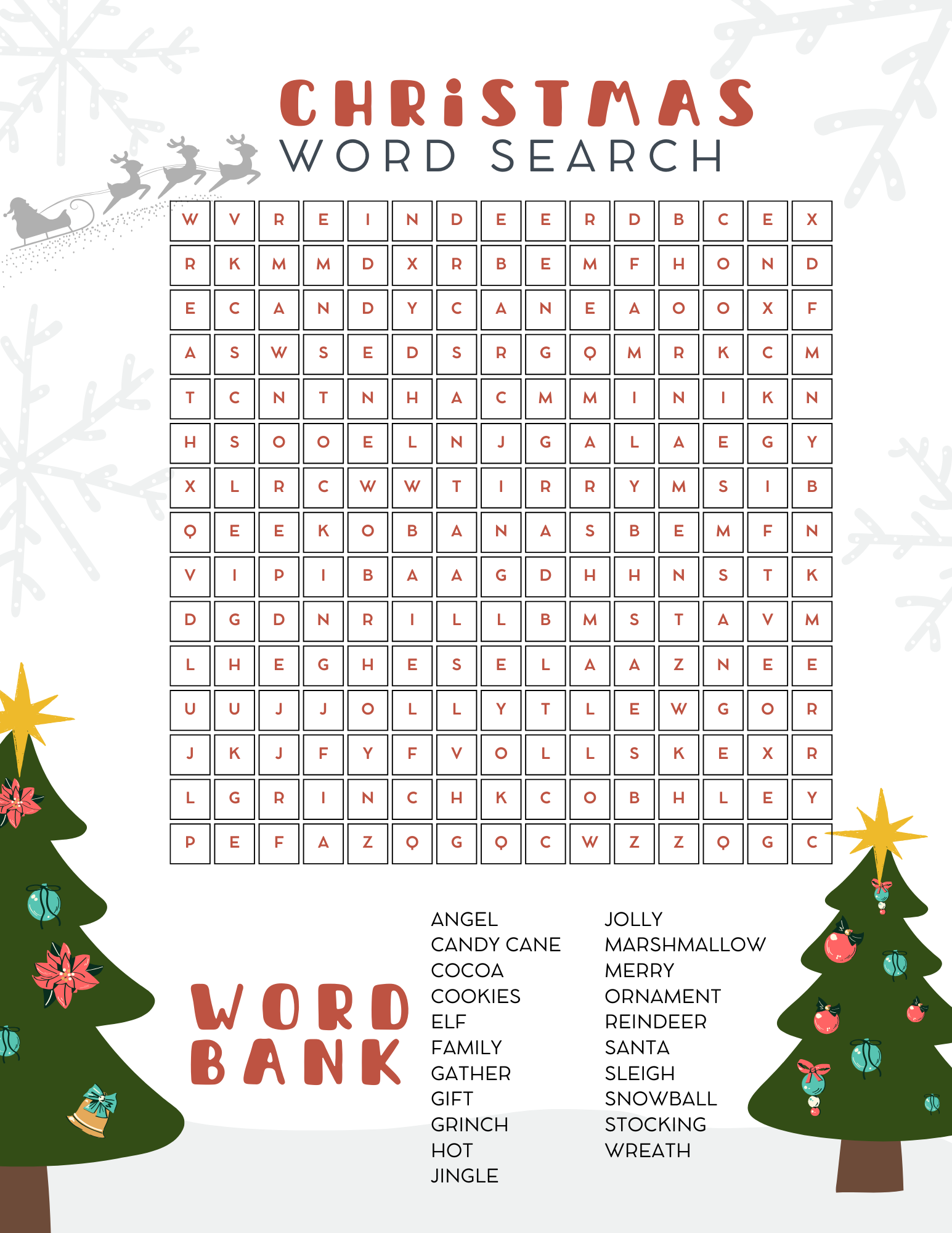 Free Printable Christmas Word Search Games Free Printable Christmas Word Search Games