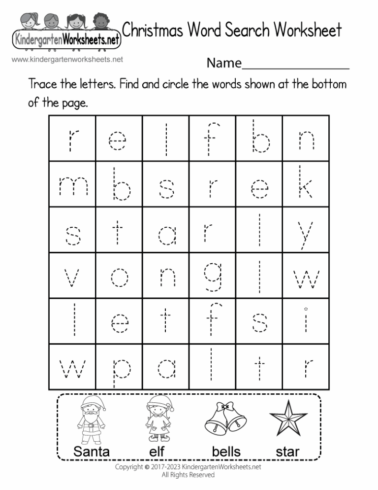 Free Printable Christmas Word Search Worksheet