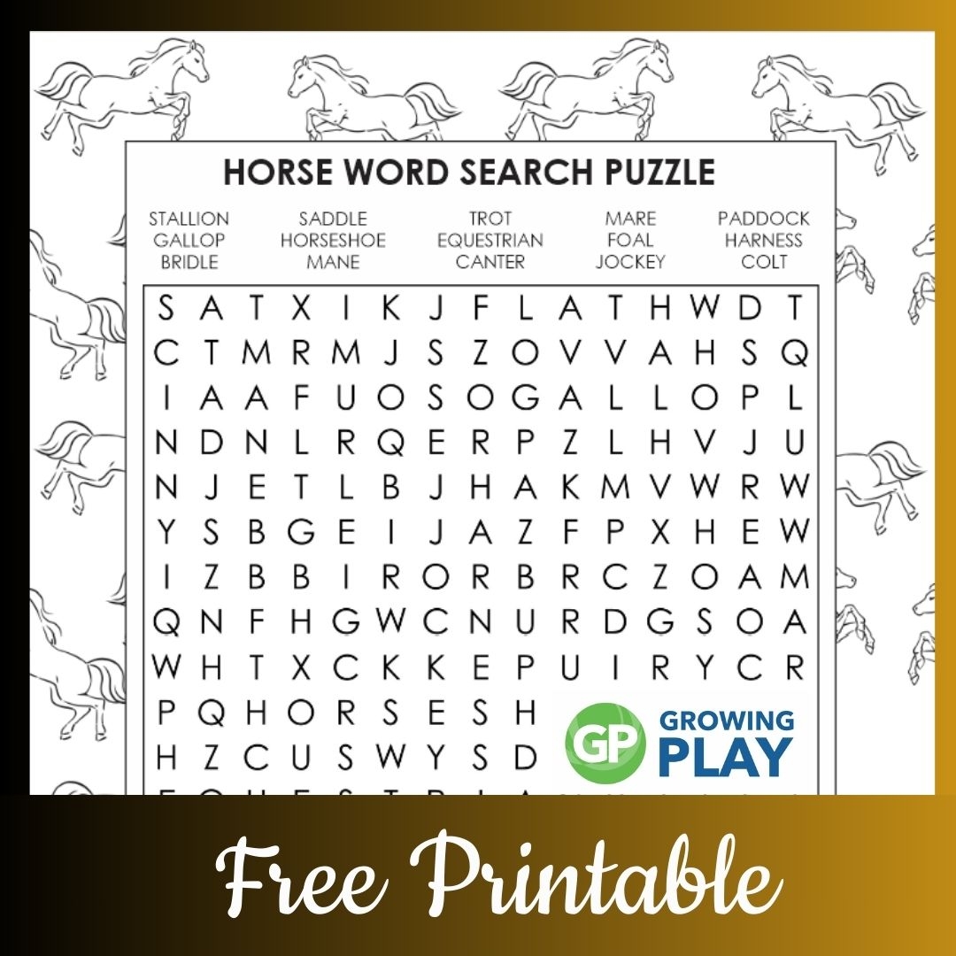 Free Printable Horse Word Search Puzzle Growing Play Worksheets Library Free Printable Horse Word Search Puzzle Growing Play Worksheets Library
