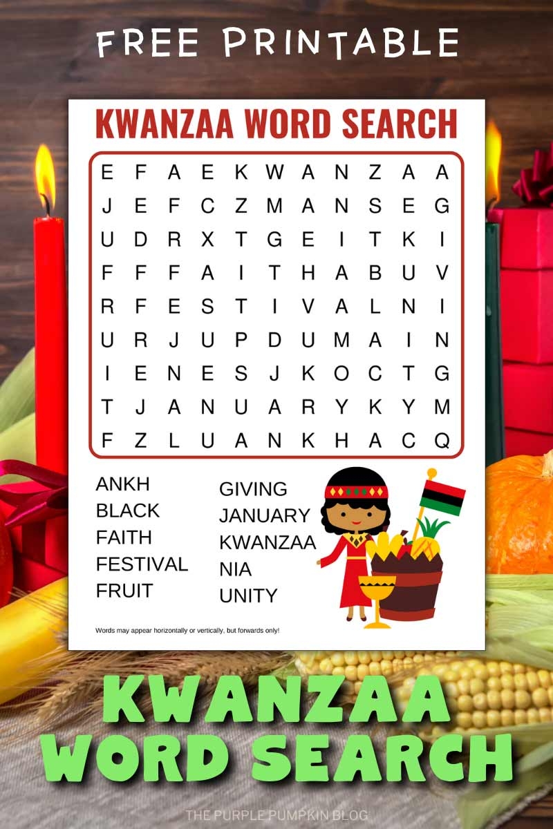 Free Printable Kwanzaa Word Search Puzzles Free Printable Kwanzaa Word Search Puzzles