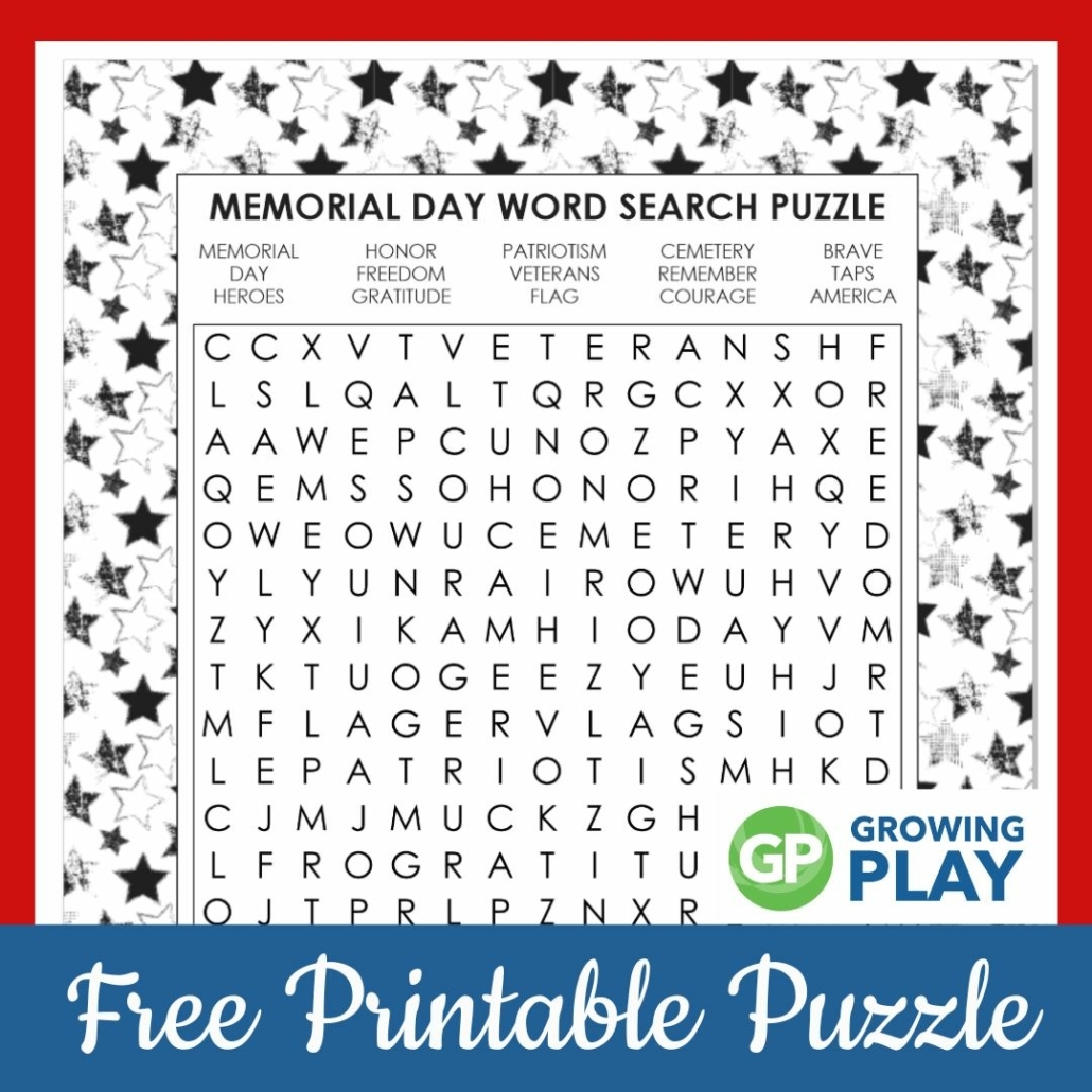 Free Printable Memorial Day Word Search Growing Play Free Printable Memorial Day Word Search Growing Play