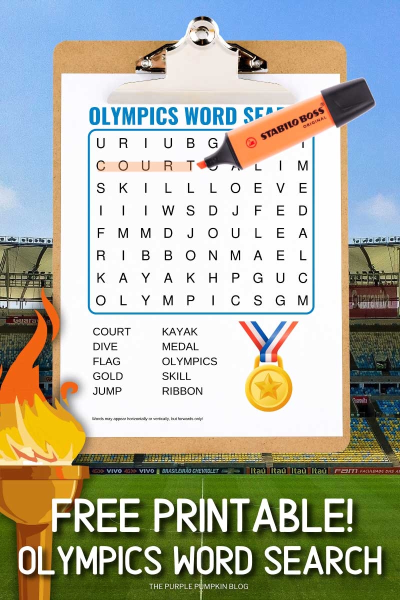 Summer Olympics Word Search Printable