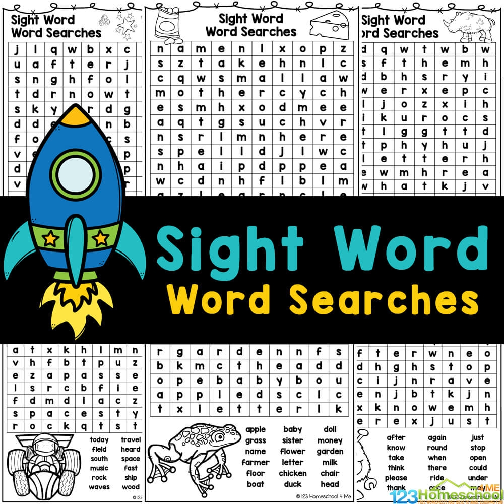 FREE Printable Sight Word Word Searches Worksheets FREE Printable Sight Word Word Searches Worksheets