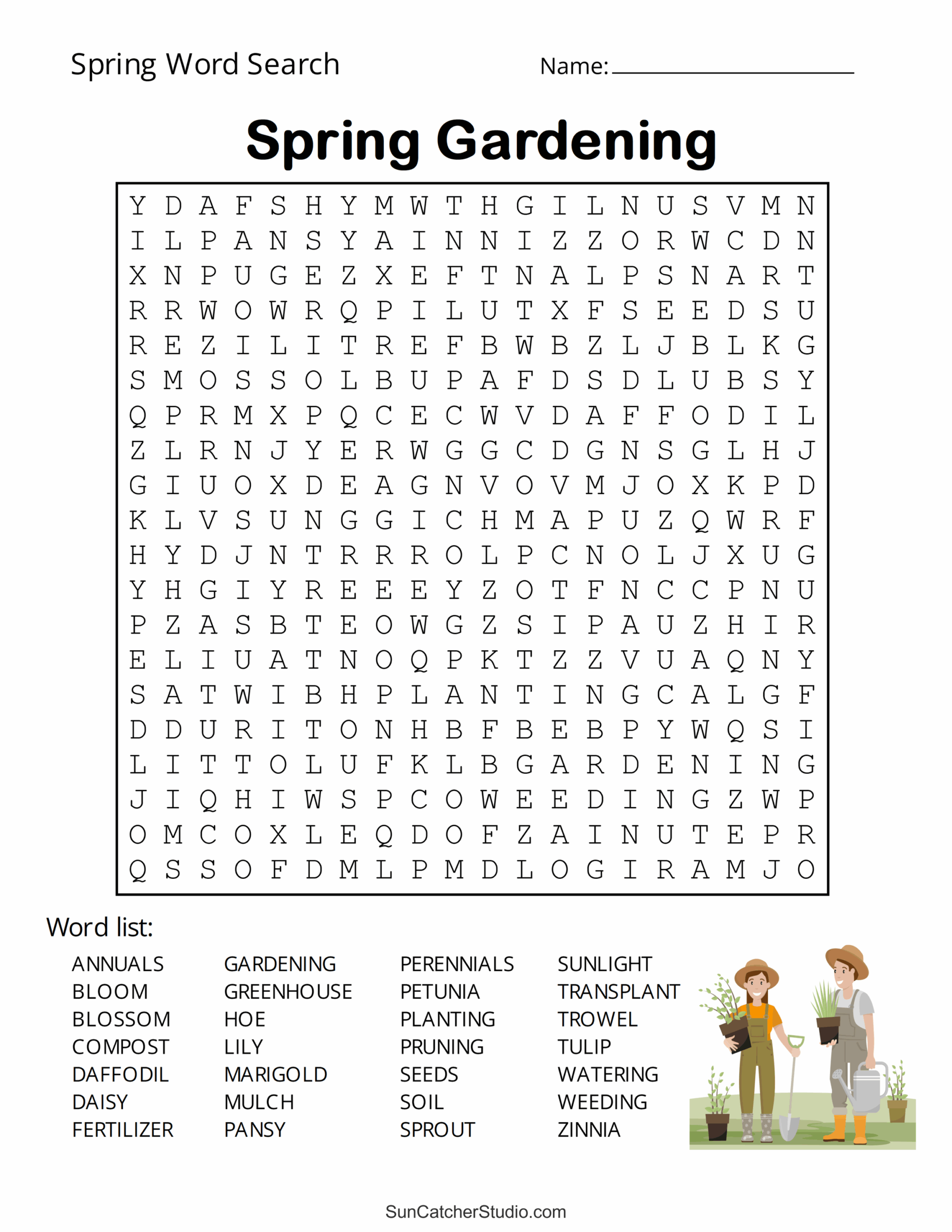 Free Printable Spring Word Search Pdf Free Printable Spring Word Search Pdf
