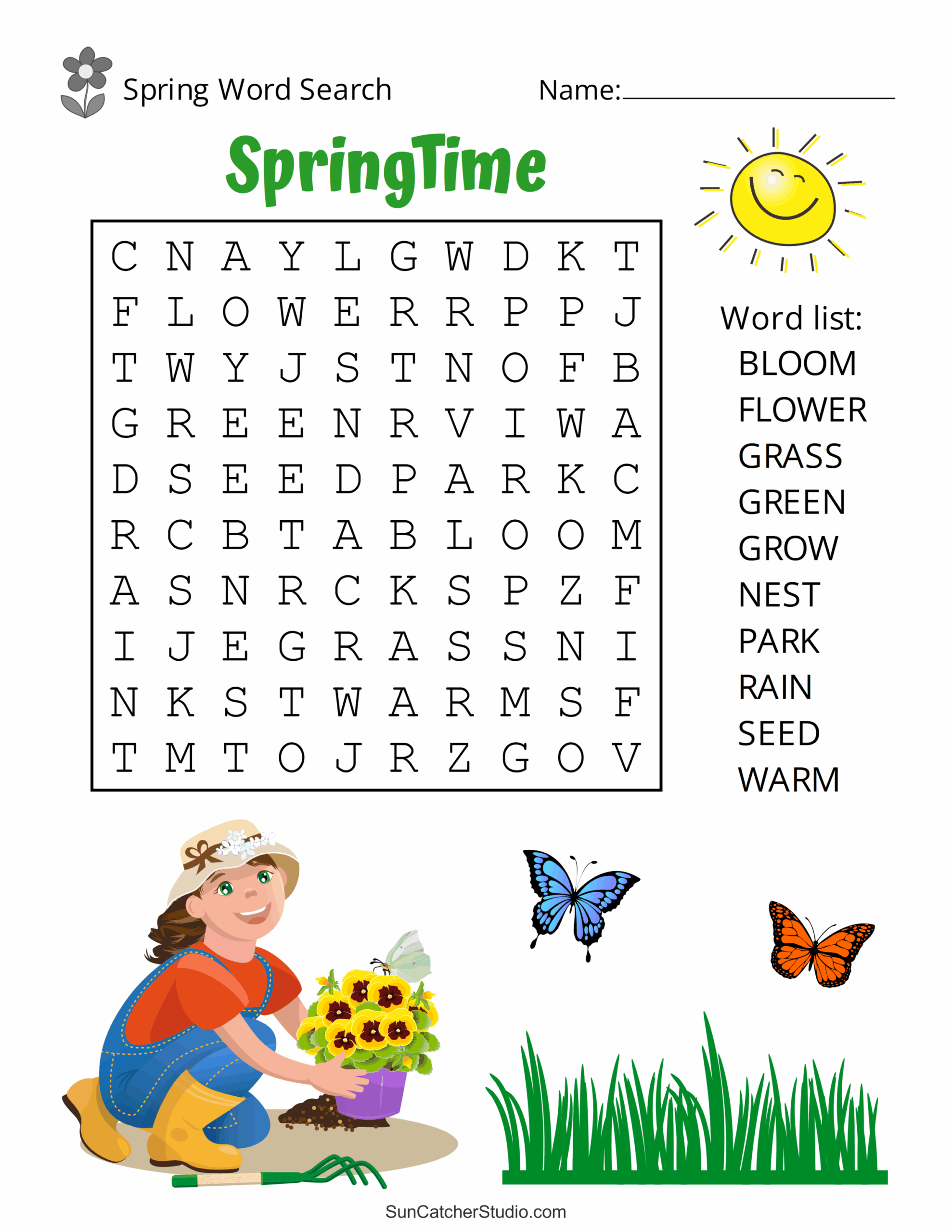 Free Kids Word Search Printable Pdf