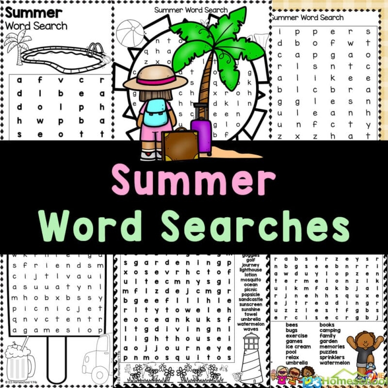 FREE Printable Summer Word Searches For Kids FREE Printable Summer Word Searches For Kids