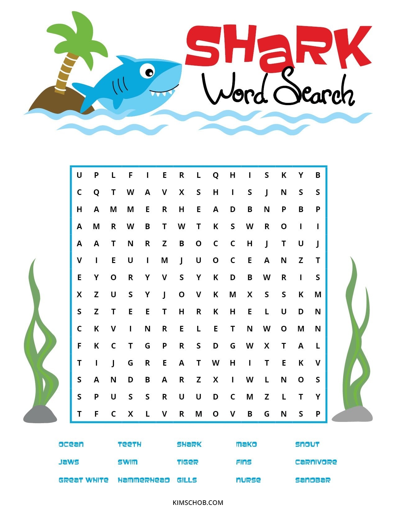Free Shark Week Printables For Kids Download Pages Kim Schob